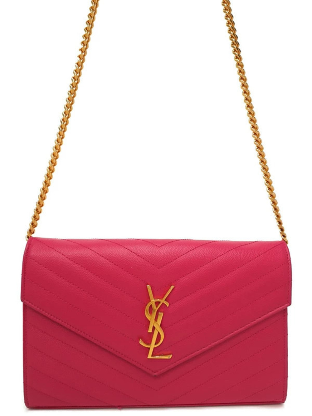 SAINT LAURENT PARIS Saint Paris Monogram Chain Wallet